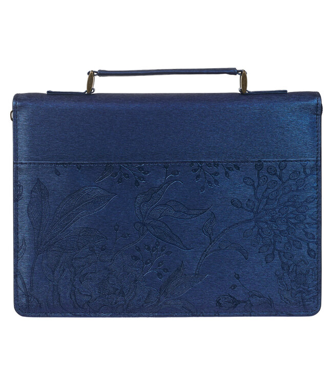 Blessed Peacock Blue Faux Leather Fashion Bible Cover - Jeremiah 17:7 時尚仿皮聖經套