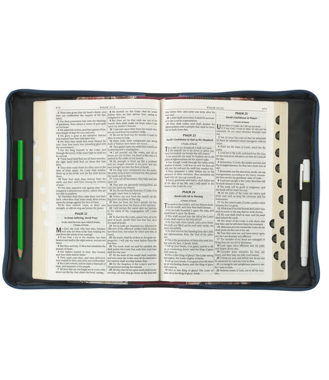 Blessed Peacock Blue Faux Leather Fashion Bible Cover - Jeremiah 17:7 時尚仿皮聖經套