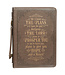 For I know the Plans Brown Faux Leather Classic Bible Cover - Jeremiah 29:11 仿皮拉鏈聖經套