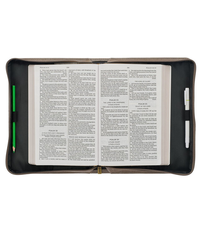 For I know the Plans Brown Faux Leather Classic Bible Cover - Jeremiah 29:11 仿皮拉鏈聖經套