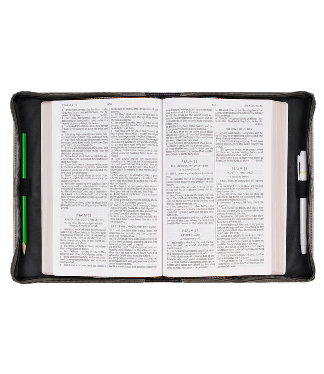 Be Still And Know Faux Leather Bible Cover - Psalm 46:10 時尚仿皮聖經套