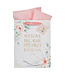 Love Peachy-pink Floral Large Portrait Gift Bag - 1 John 4:19 | 大型紙製禮物袋