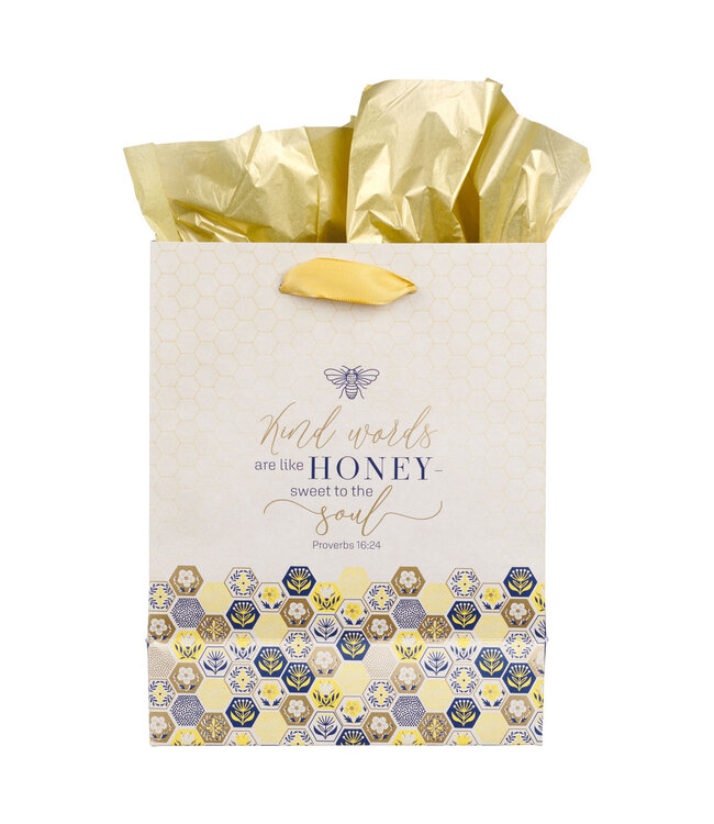 Kind Words are Like Honey Medium Gift Bag - Proverbs 16:24 | 禮物袋——中