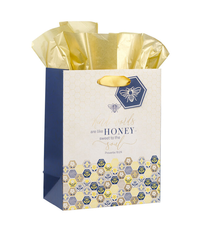 Kind Words are Like Honey Medium Gift Bag - Proverbs 16:24 | 禮物袋——中