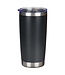 Stand Firm Black Stainless Steel Travel Tumbler - 1 Corinthians 16:13 | 不銹鋼旅行保溫杯