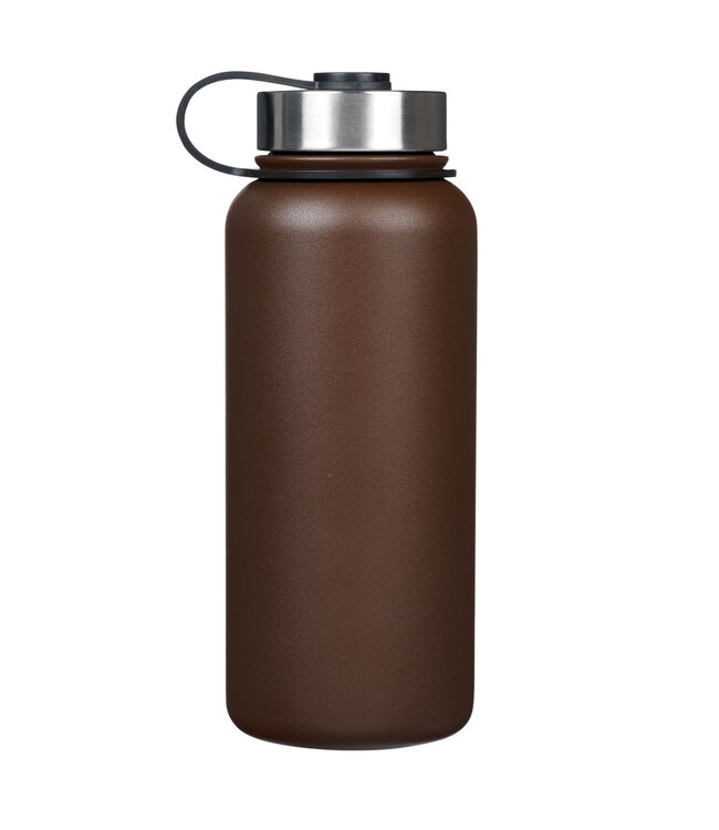 Strength and Courage Brown Stainless Steel Water Bottle - Joshua 1:9 不鏽鋼保溫水壺