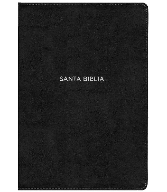 NVI Biblia Letra Súper Gigante negro, piel fabricada con índice (Span-NIV Super Giant Print Reference Bible)