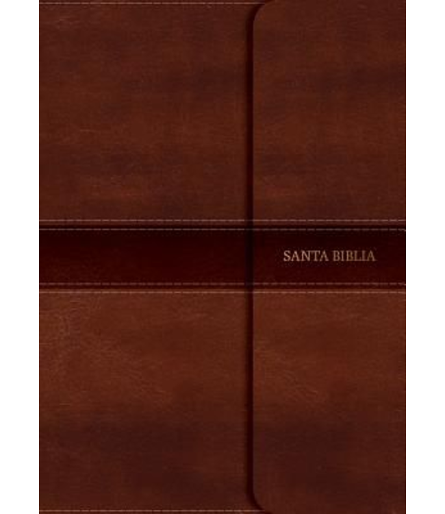 Biblia NVI Letra Super Gigante, Piel Fab. Marron, c/ Cierre (NVI Super Giant Print Bible, Bon. Leather, Brown, w/ Flap)