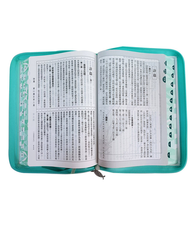 聖經．和合本．8系列．大字版．彩繪皮面拉鍊索引