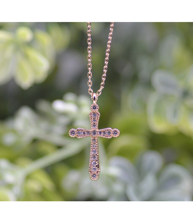 Grace Collection - Gold Cross Necklace 【恩典系列】金十字架項鍊