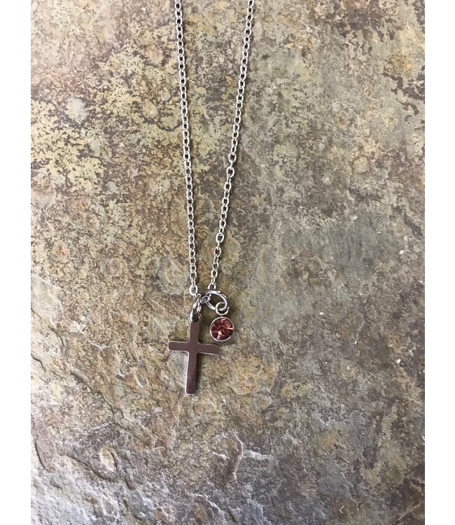 Birth Stone Necklaces - June Alexandrite 【生日石系列】六月——亞歷山大石十字架項鍊