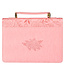 Strength and Dignity Rose Pink Faux Leather Bible Cover - Proverbs 31:25 仿皮拉鏈聖經套