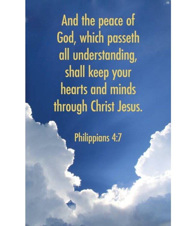 Funeral Bulletin: And the Peace (Package of 100): Philippians 4:7 (KJV) 喪禮列序單
