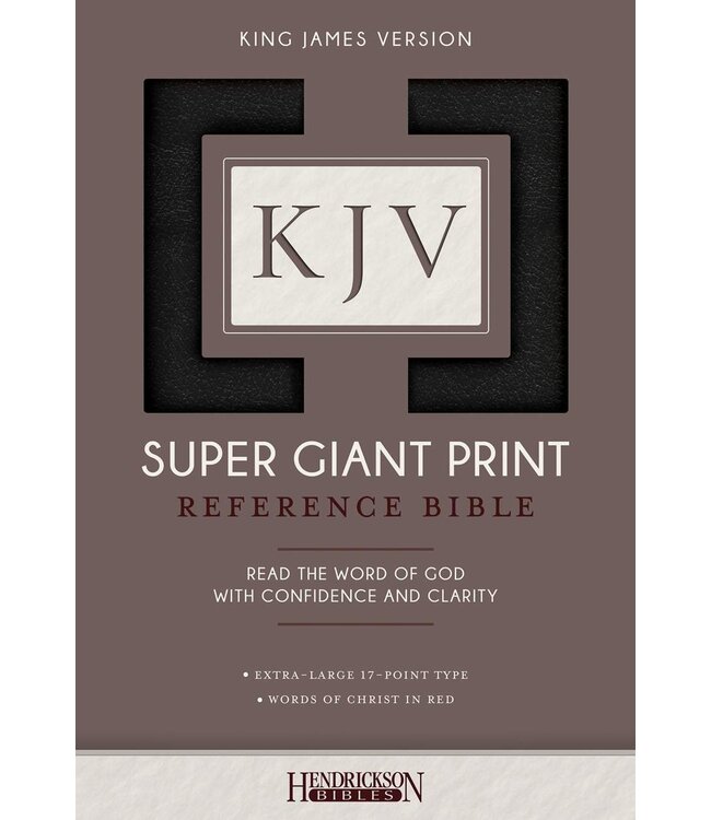 KJV Super Giant Print Reference Bible, Imitation Leather, Black, Red Letter