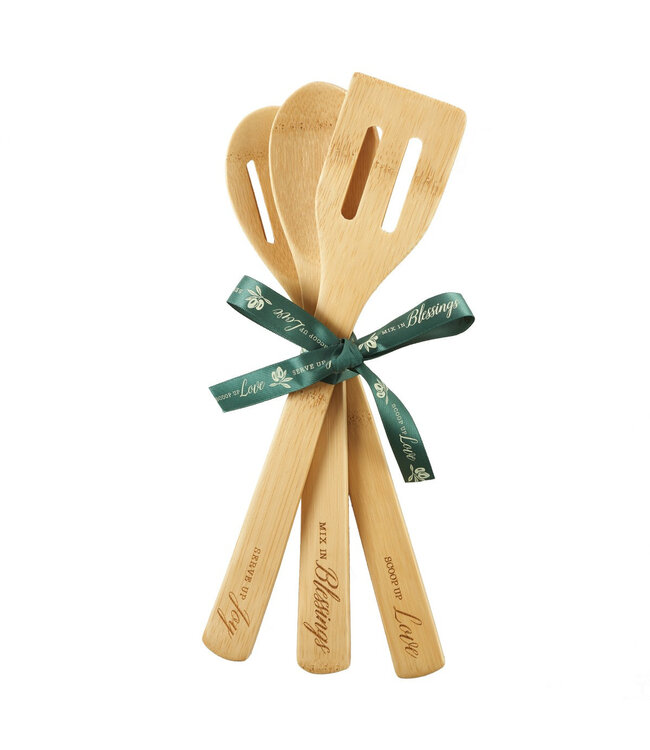Love, Blessings, Joy Bamboo Spoon Set 竹製匙勺套裝