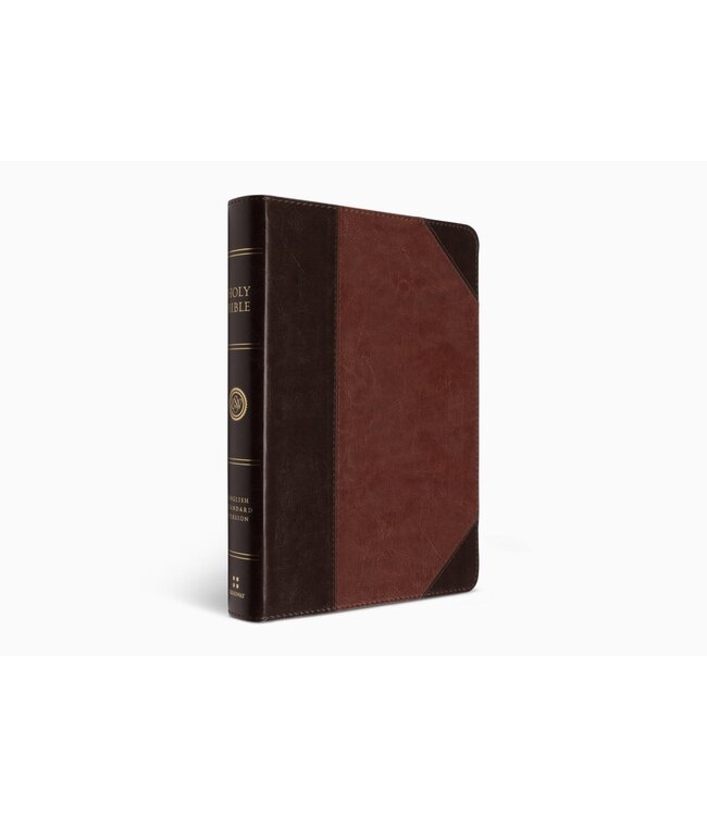 ESV Large Print Wide Margin Bible - TruTone, Brown/Cordovan, Portfolio Design