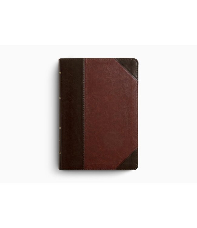 ESV Large Print Wide Margin Bible - TruTone, Brown/Cordovan, Portfolio Design