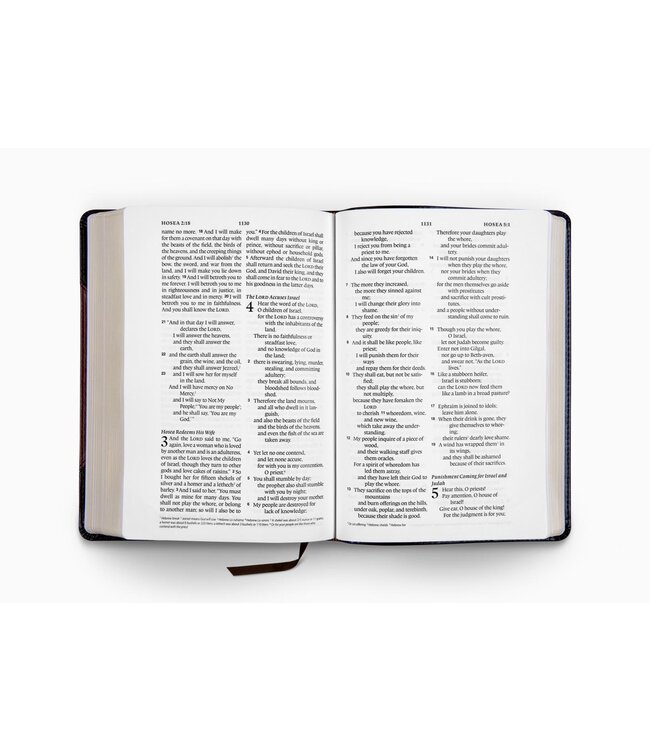 ESV Large Print Wide Margin Bible - TruTone, Brown/Cordovan, Portfolio Design