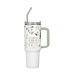 Be Still Teal Meadow 40 Oz Tumbler with Reusable Straw - Psalm 46:10 | 40 盎司保溫杯搭配可重複使用的吸管