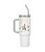 Be Still Teal Meadow 40 Oz Tumbler with Reusable Straw - Psalm 46:10 | 40 盎司保溫杯搭配可重複使用的吸管