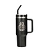 Be Strong in the Lord Black 40 Oz Tumbler with Reusable Straw - Ephesians 6:10 | 40 盎司保溫杯搭配可重複使用的吸管