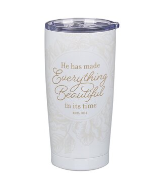 Christian Art Gifts Everything Beautiful Stainless Steel Travel Tumbler - Ecclesiastes 3:11 | 不鏽鋼旅行保溫杯