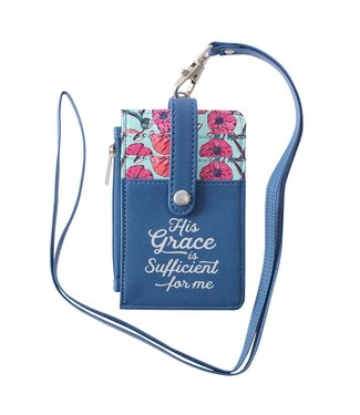 Christian Art Gifts His Grace is Sufficient Faux Leather ID Card Holder Image Back | 仿皮身份證夾 Christian Art Gifts His Grace is Sufficient Faux Leather ID Card Holder Image Back | 仿皮身份證夾