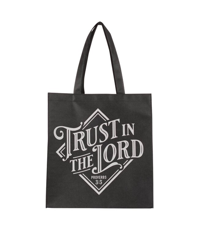 Trust in the Lord Black Diamond Reusable Shopping Tote Bag - Proverbs 3:5 | 環保購物袋