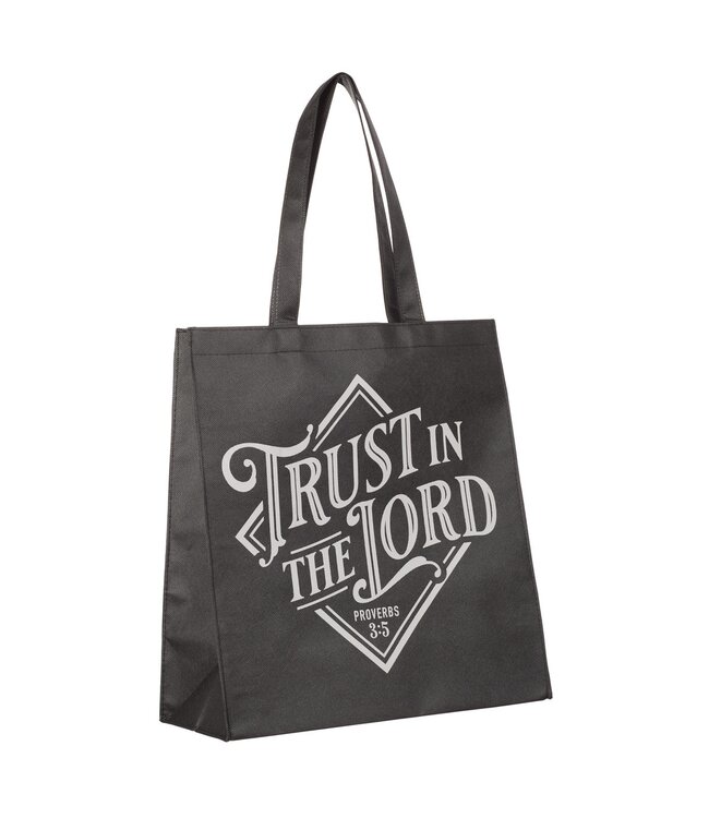 Trust in the Lord Black Diamond Reusable Shopping Tote Bag - Proverbs 3:5 | 環保購物袋