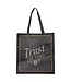 Trust in the Lord Charcoal and Gold Reusable Non-woven Shopping Tote Bag -Proverbs 3:5 | 環保購物袋