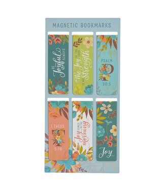 Christian Art Gifts Joyful Faith Floral Magnetic Bookmark Set | 磁性書籤套裝