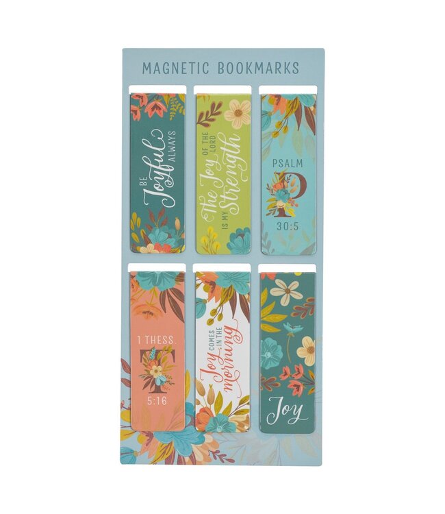 Joyful Faith Floral Magnetic Bookmark Set | 磁性書籤套裝