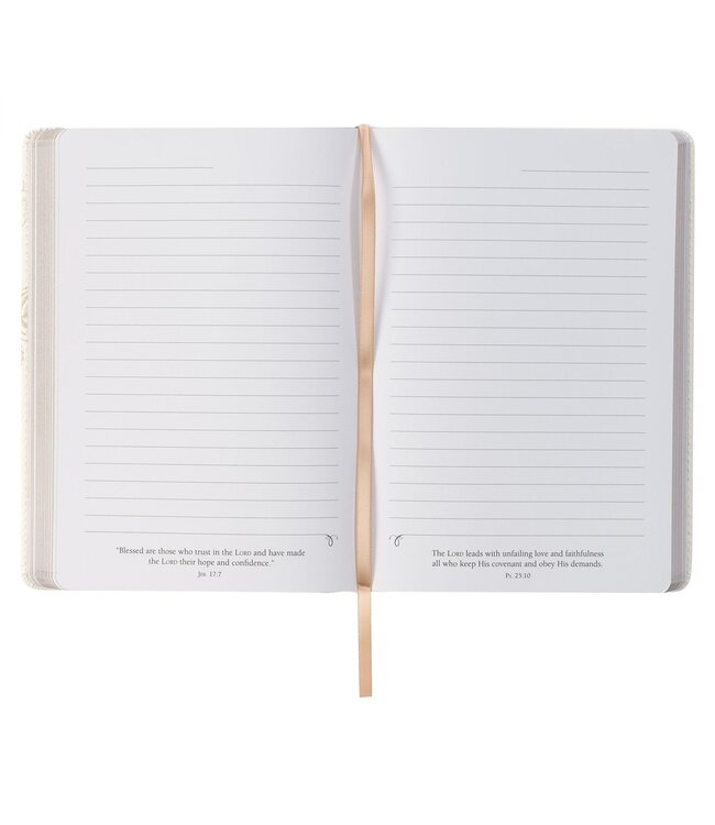 Everything Beautiful White Faux Leather Classic Journal - Ecclesiastes 3:11 | 仿皮經典筆記本
