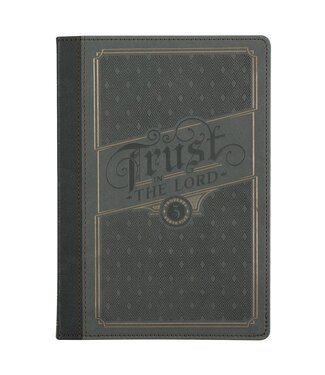 Christian Art Gifts Trust in the Lord Charcoal Faux Leather Classic Journal - Proverbs 3:5 | 仿皮經典日記本