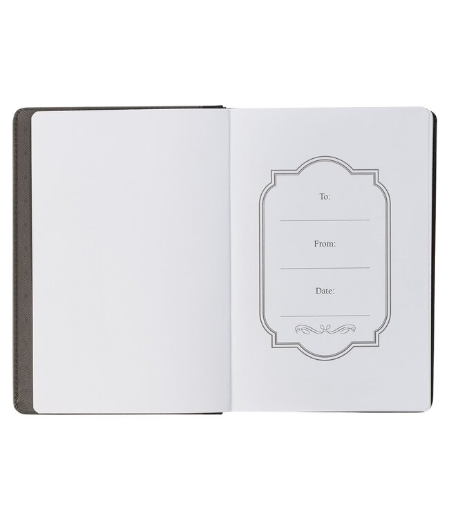 Trust in the Lord Charcoal Faux Leather Classic Journal - Proverbs 3:5 | 仿皮經典日記本