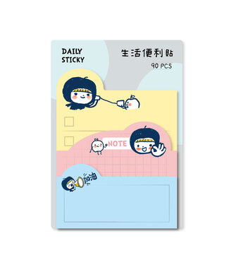 思竹插畫 (TW) 造型便利貼（三款）——生活