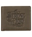 Be Strong in the Lord Charcoal-Brown Genuine Leather Wallet - Ephesians 6:10 | 炭灰棕色真皮錢包