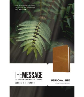 NavPress The Message/Personal Size Bible (Numbered Edition)-Saddle Brown LeatherLook