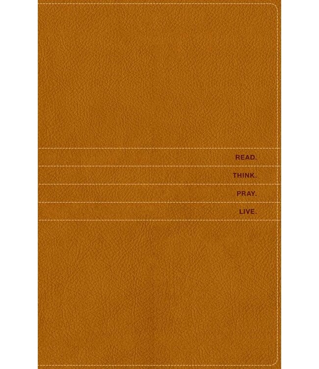 The Message/Personal Size Bible (Numbered Edition)-Saddle Brown LeatherLook