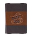 Man of God Honey-brown and Espresso Faux Leather Journal with Zipper Closure - 1 Timothy 6:11   | 仿皮拉鍊封口日記本