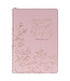 Strength and Dignity Pink Faux Leather Journal with Zippered Closure - Proverbs 31:25 | 仿皮拉鍊封口日記本