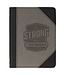 Be Strong and Courageous Black and Gray Faux Leather Handy-sized Journal - Joshua 1:9 | 仿皮便攜日記本