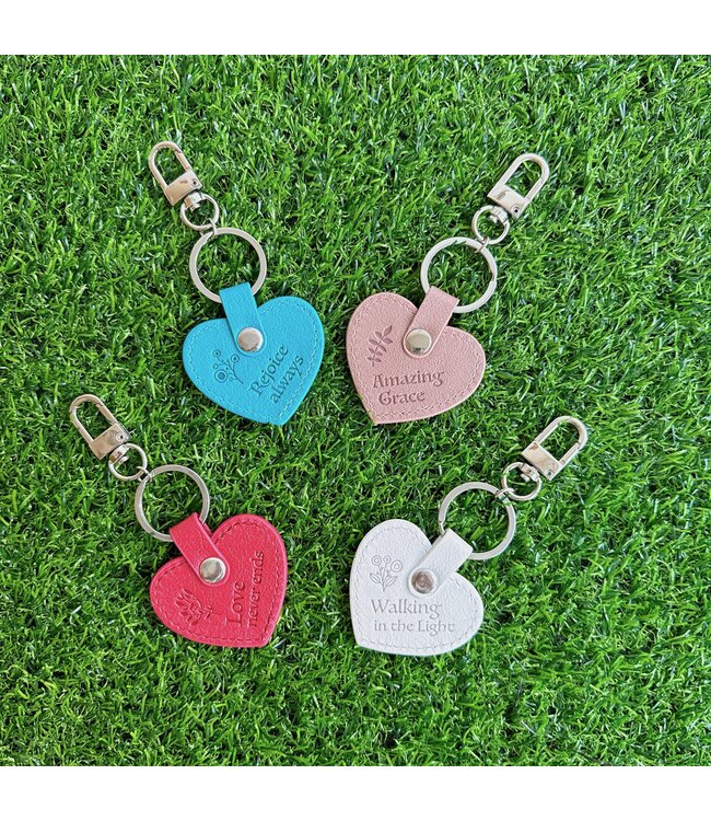 愛心鑰匙圈——奇異恩典（咖）