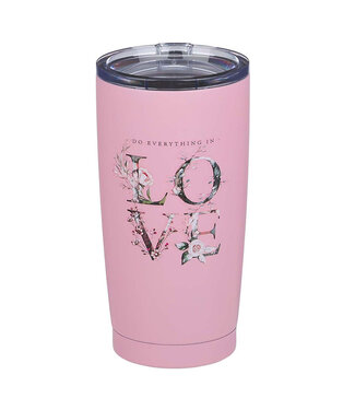 Christian Art Gifts Do Everything In Love Stainless Steel Mug in Pink | 不鏽鋼水杯