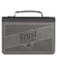 Trust in the Lord Charcoal Faux Leather Bible Cover - Proverbs 3:5 | 仿皮聖經套