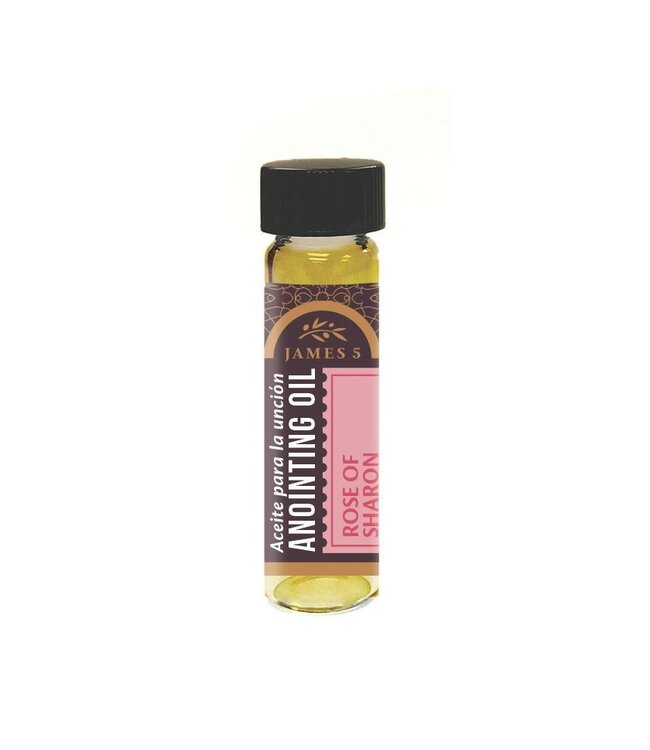 Anointing Oil - Rose of Sharon - Glass Vial (Net Wt. 1/4 oz.)  | 膏油 - 沙崙玫瑰 - 玻璃瓶裝 (淨重 1/4 盎司)