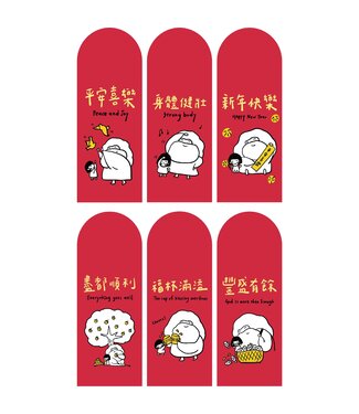 胖耶日記 Pangye Daily 燙金紅包袋——胖耶日記(6入)