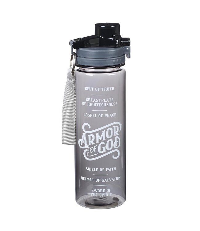 Armor of God Plastic Water Bottle in Black - Ephesians 6:10 - 18 | 塑膠便攜水瓶