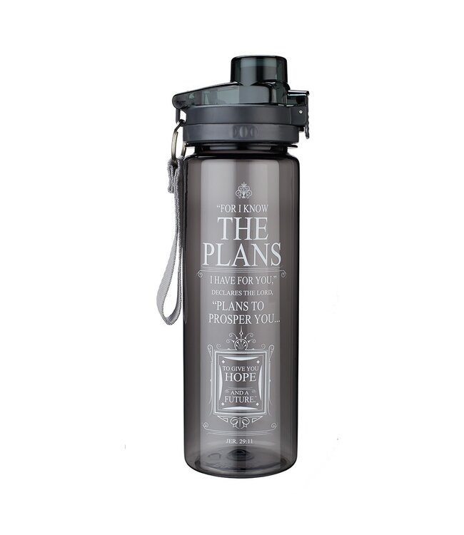 The Plans in Black Plastic Water Bottle - Jeremiah 29:11 | 塑膠便攜水瓶