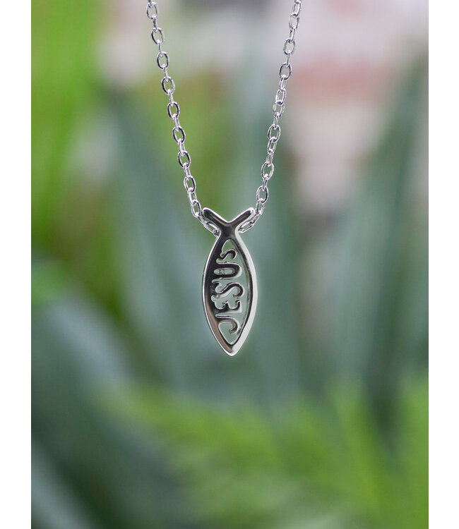 Stainless Steel Collection - 18'' Ichthus Jesus Necklace | 耶穌魚不銹鋼項鍊